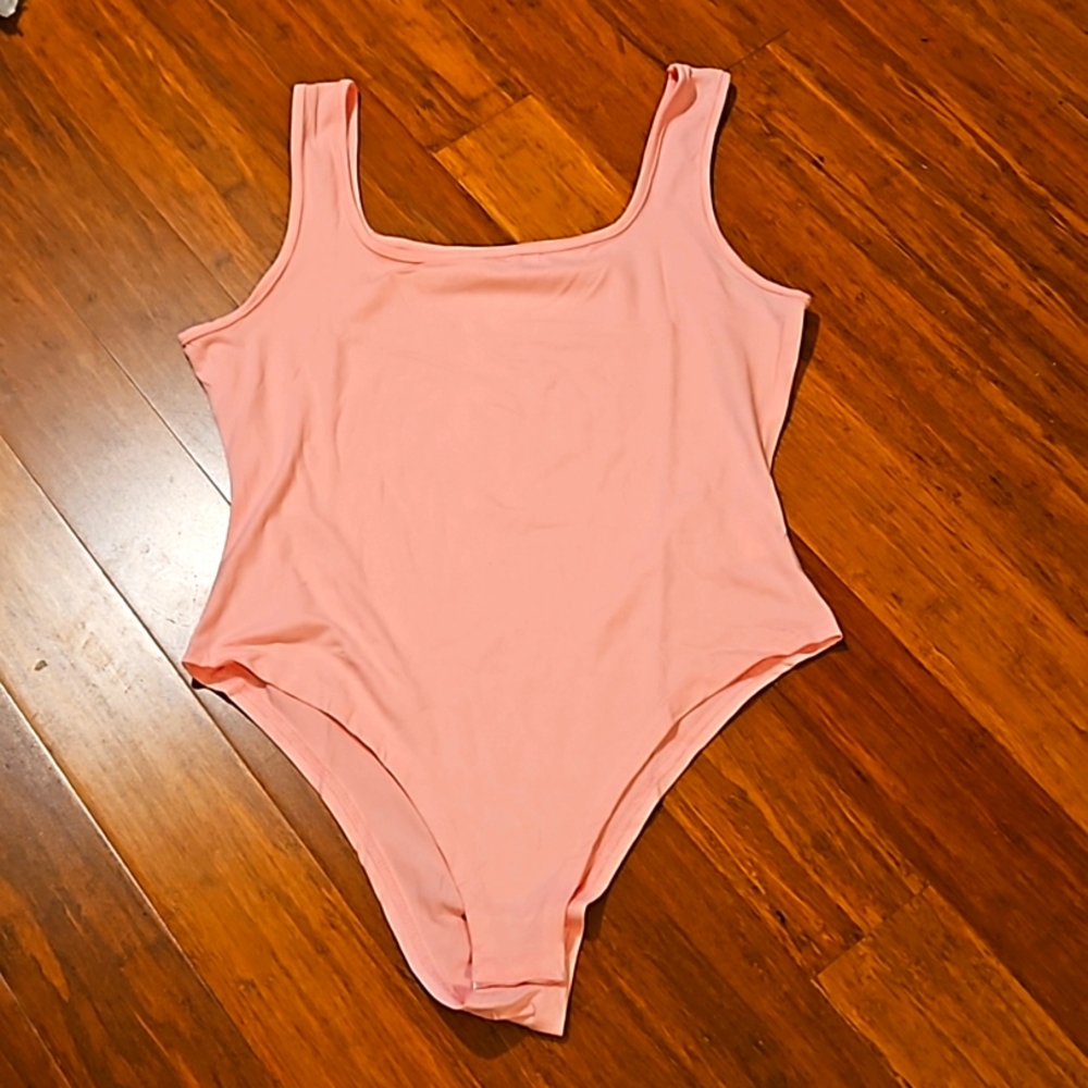 Pink body suit - large